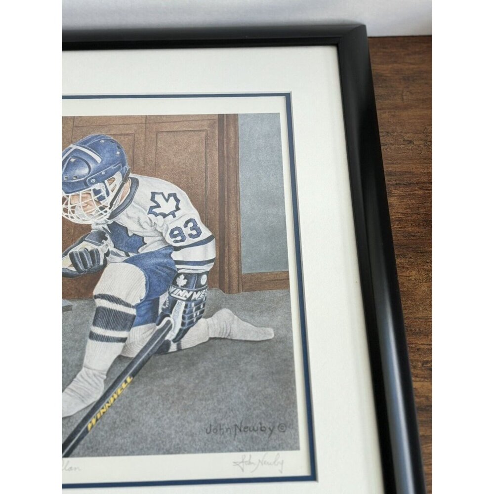 VTG John‎ Newby Game Plan Signed Framed Hockey Maple Leafs 17/45 Rare Art Print - Picture 11 of 16
